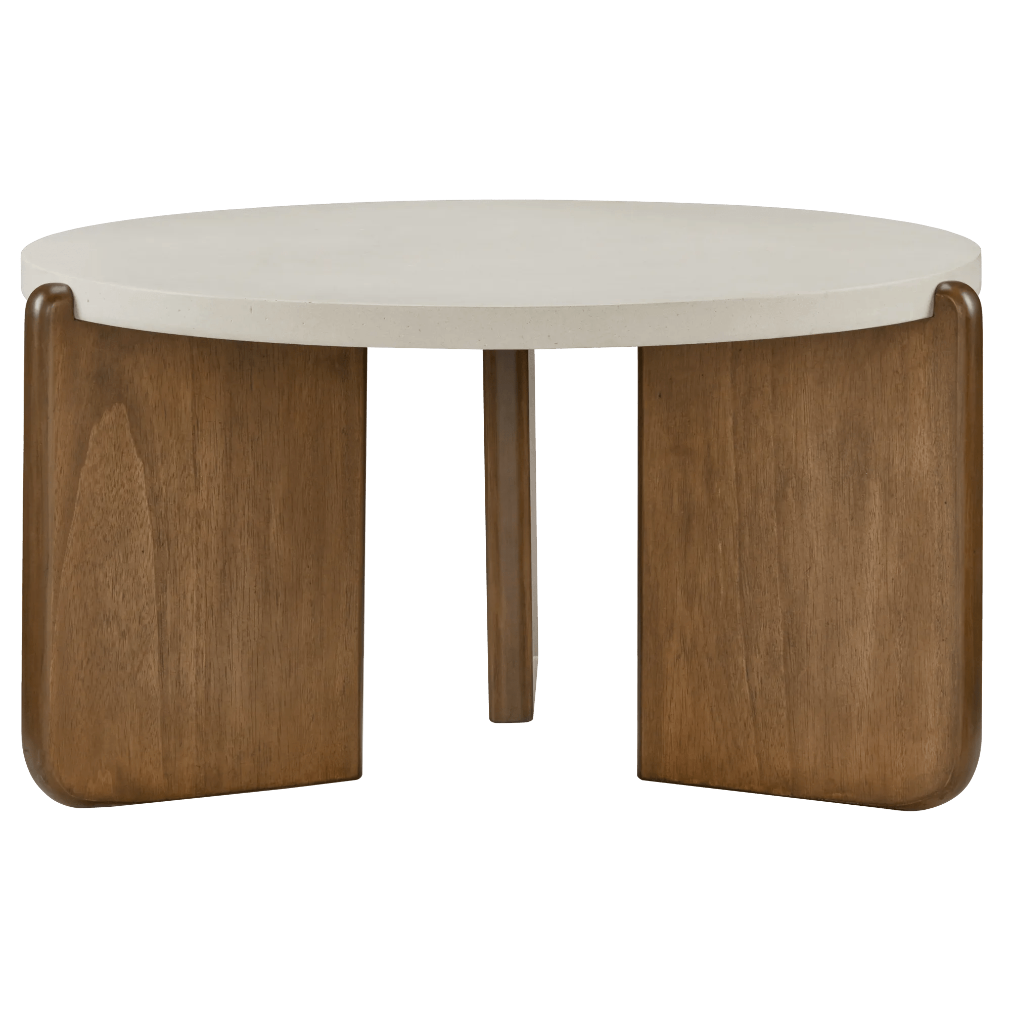 Table basse en placage de bois de manguier