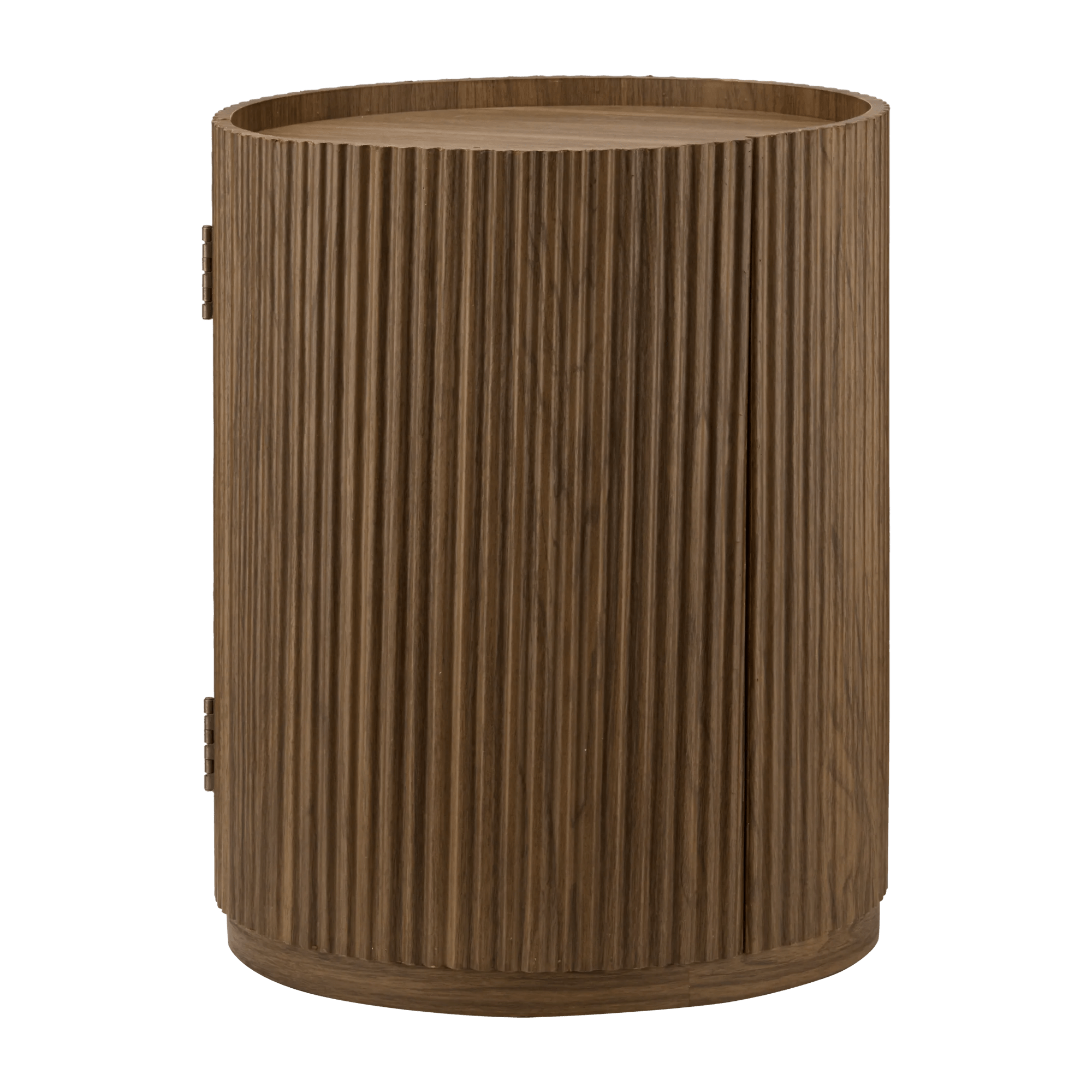 Walnut Side Table with Hidden Storage