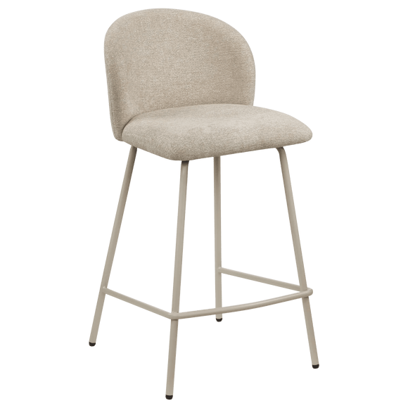Tabouret de bar en tissu et en métal