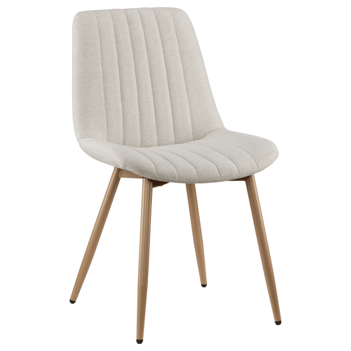 Chaise de salle à manger en tissu et en métal