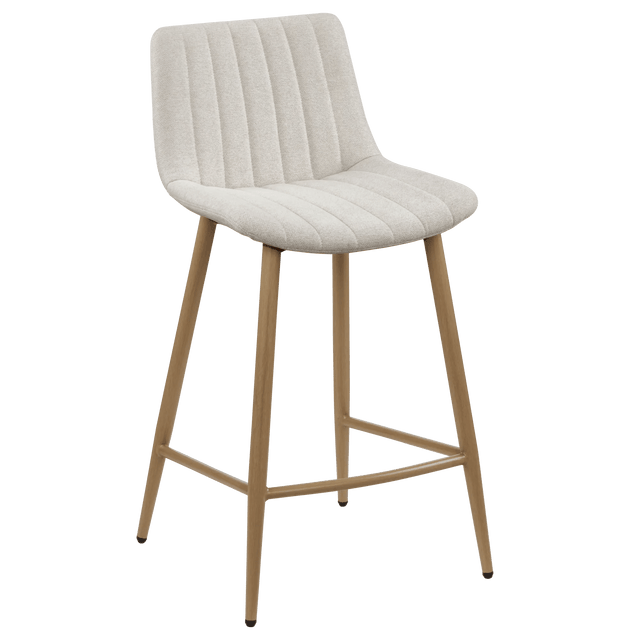 Chita Fabric and Metal Bar Stool