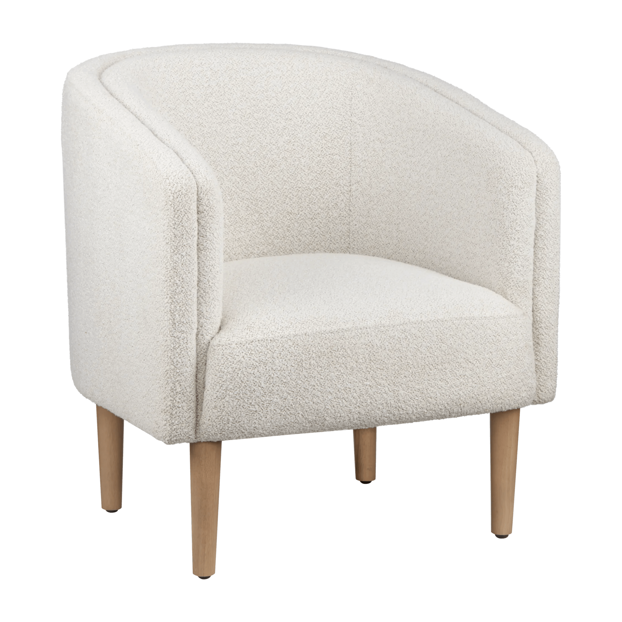 Fabric and wood accent chair