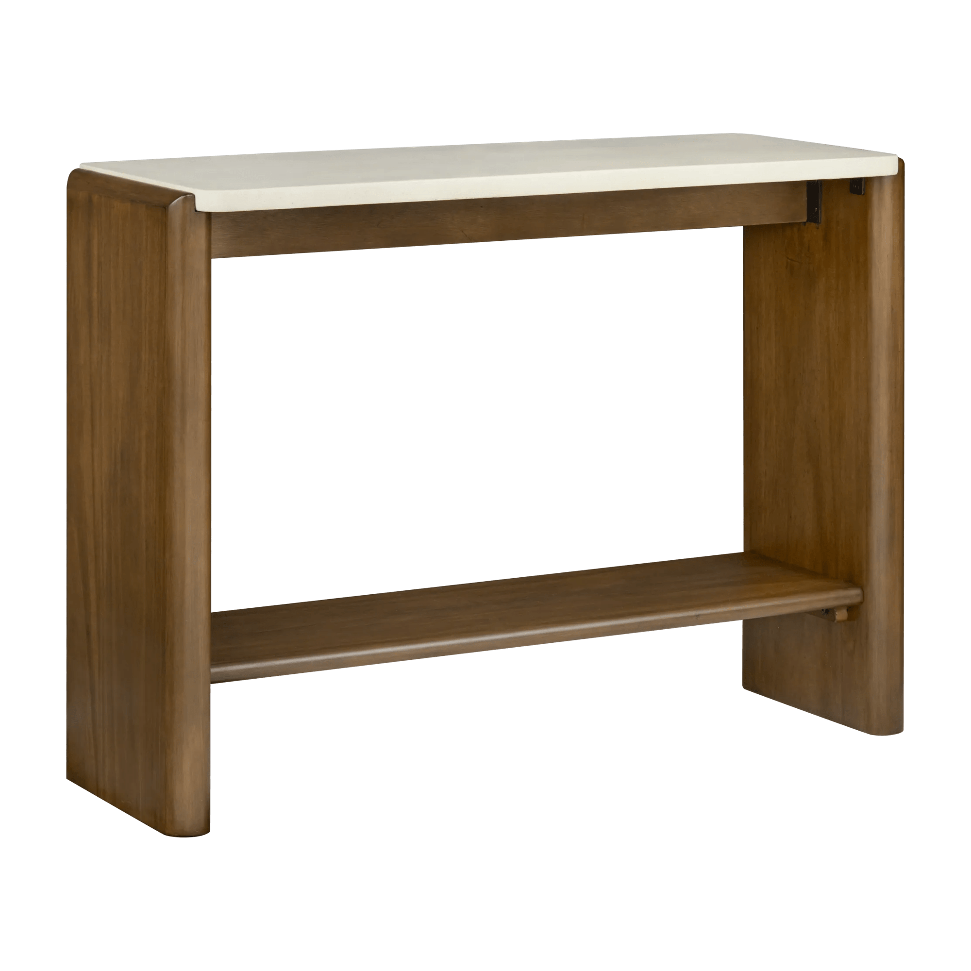 Mango Wood Veneer Console Table