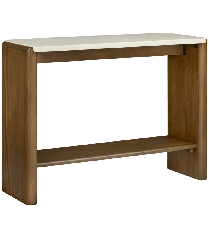 Table console en placage de bois de manguier