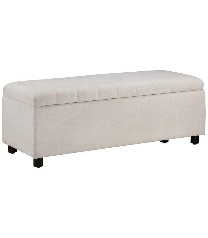 Banc en tissu et en bois noir