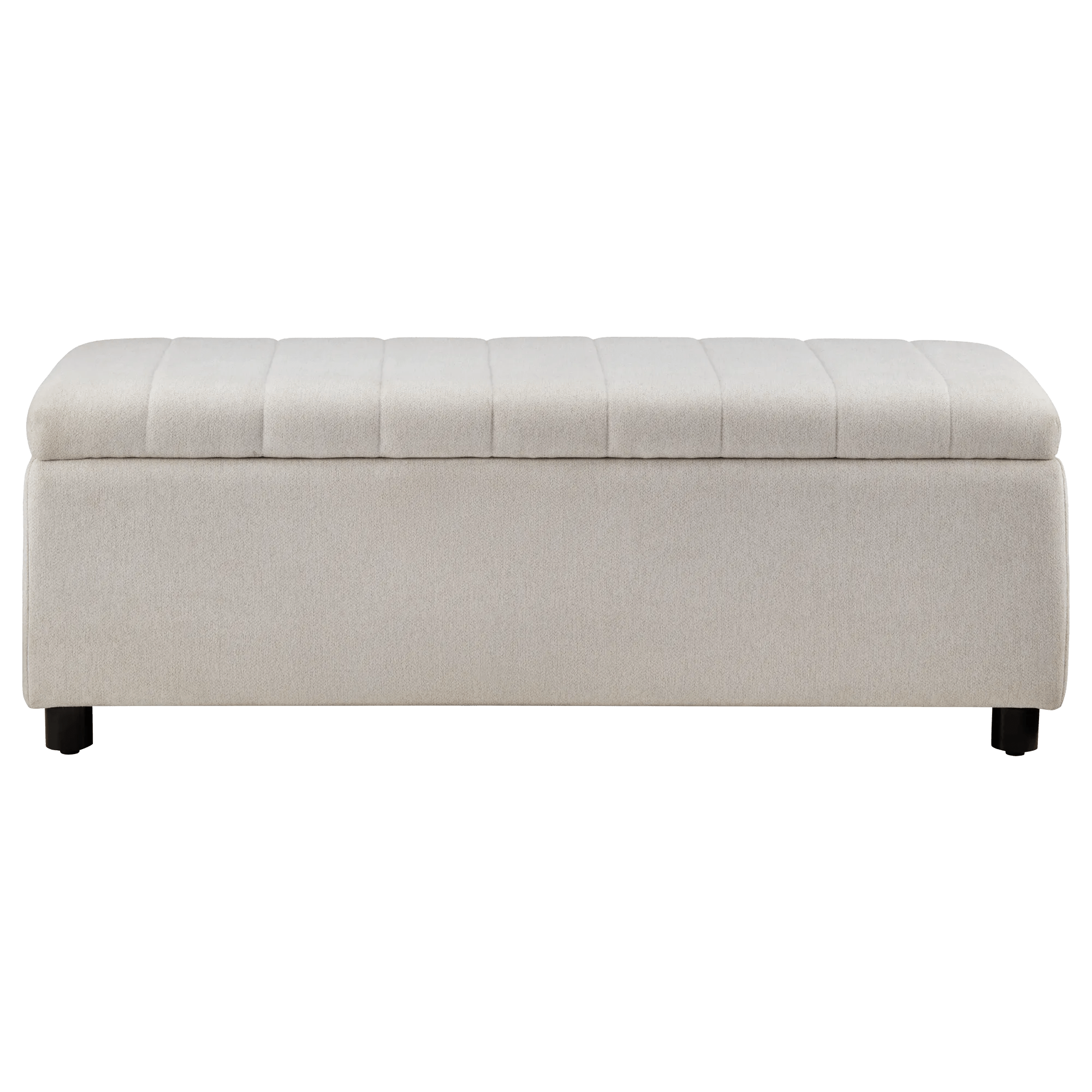 Fabric and Black Wood Bench – Bouclair