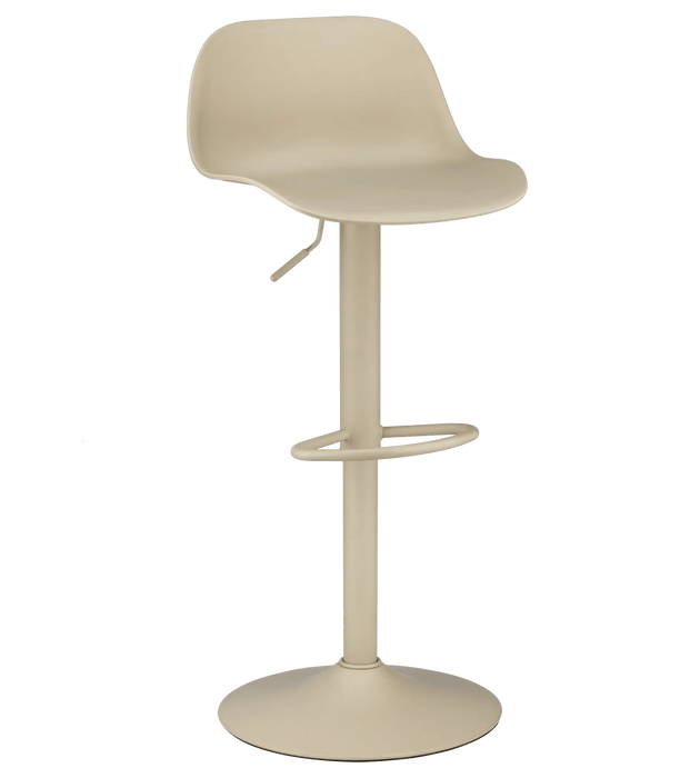Beige Metal & Plastic Bar Stool