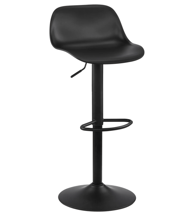 Black Metal & Plastic Bar Stool