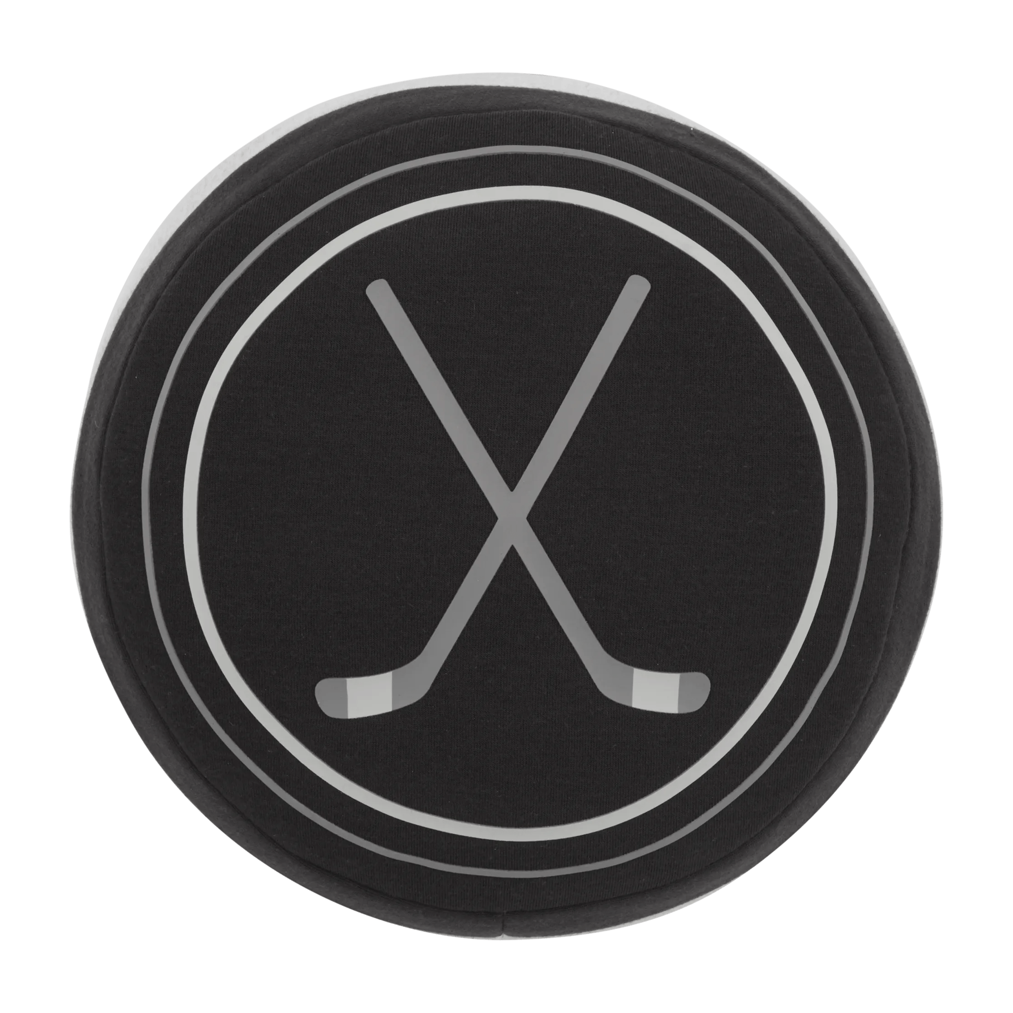 Shaped Cushion with Hockey Sticks
