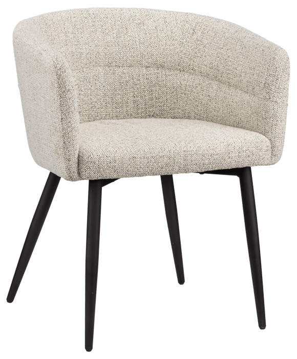 Chaise d'appoint en tissu et en métal