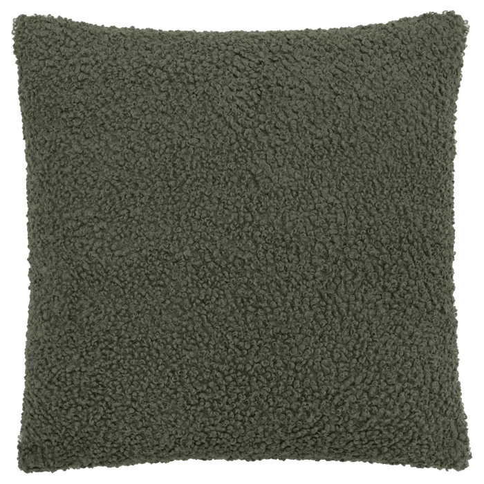 Coussin décoratif en bouclé Doodle sauge