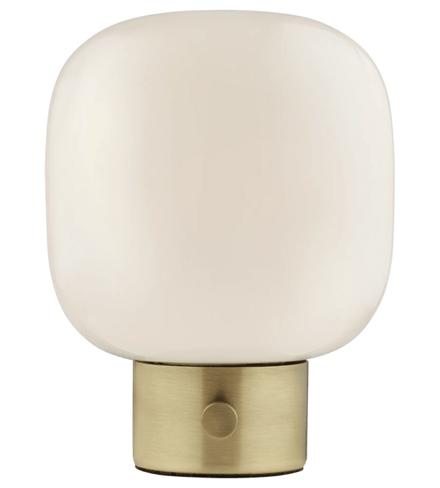 Glass and Metal Table Lamp