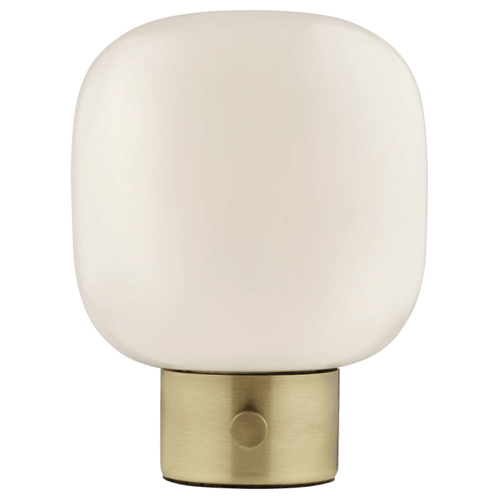 Glass and Metal Table Lamp