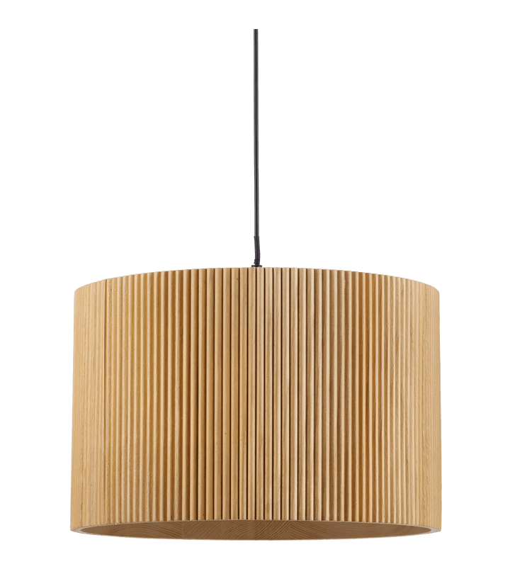Lampe de plafond en bois rainuré