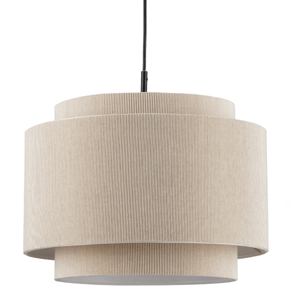 Ribbed Beige Ceiling Lamp