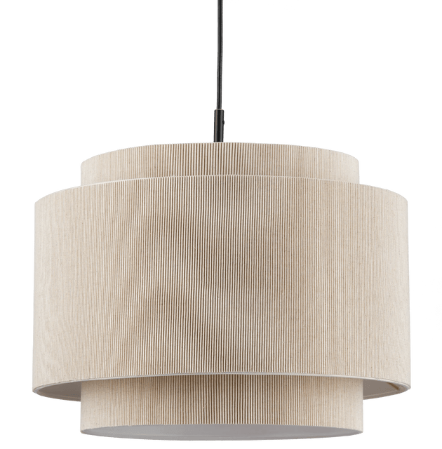 Ribbed Beige Ceiling Lamp