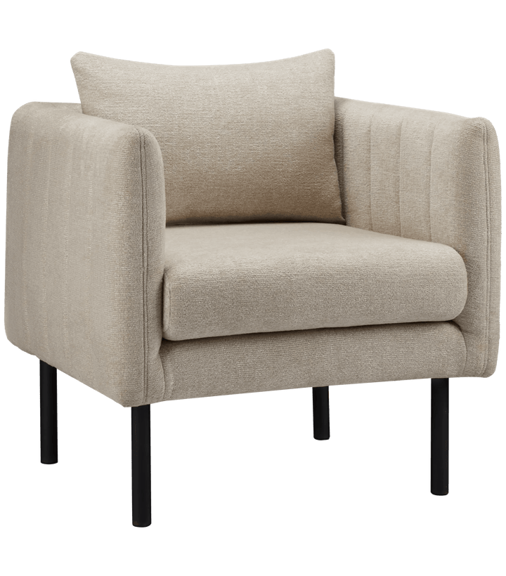 Fabric and Metal Accent Chair