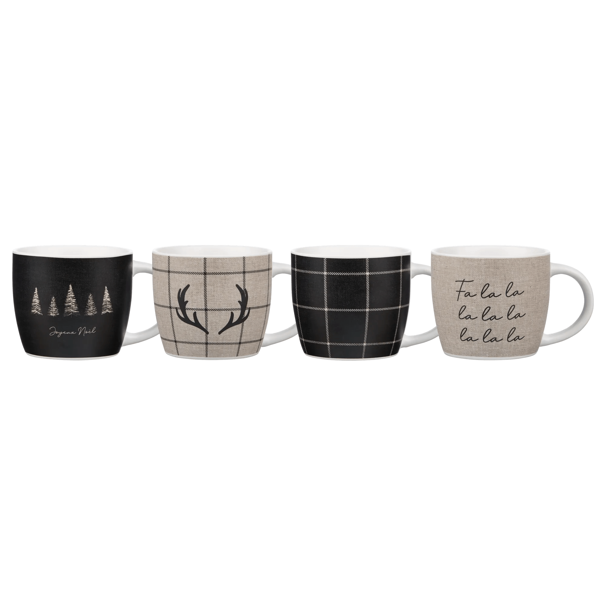 Ensemble de 4 tasses festives