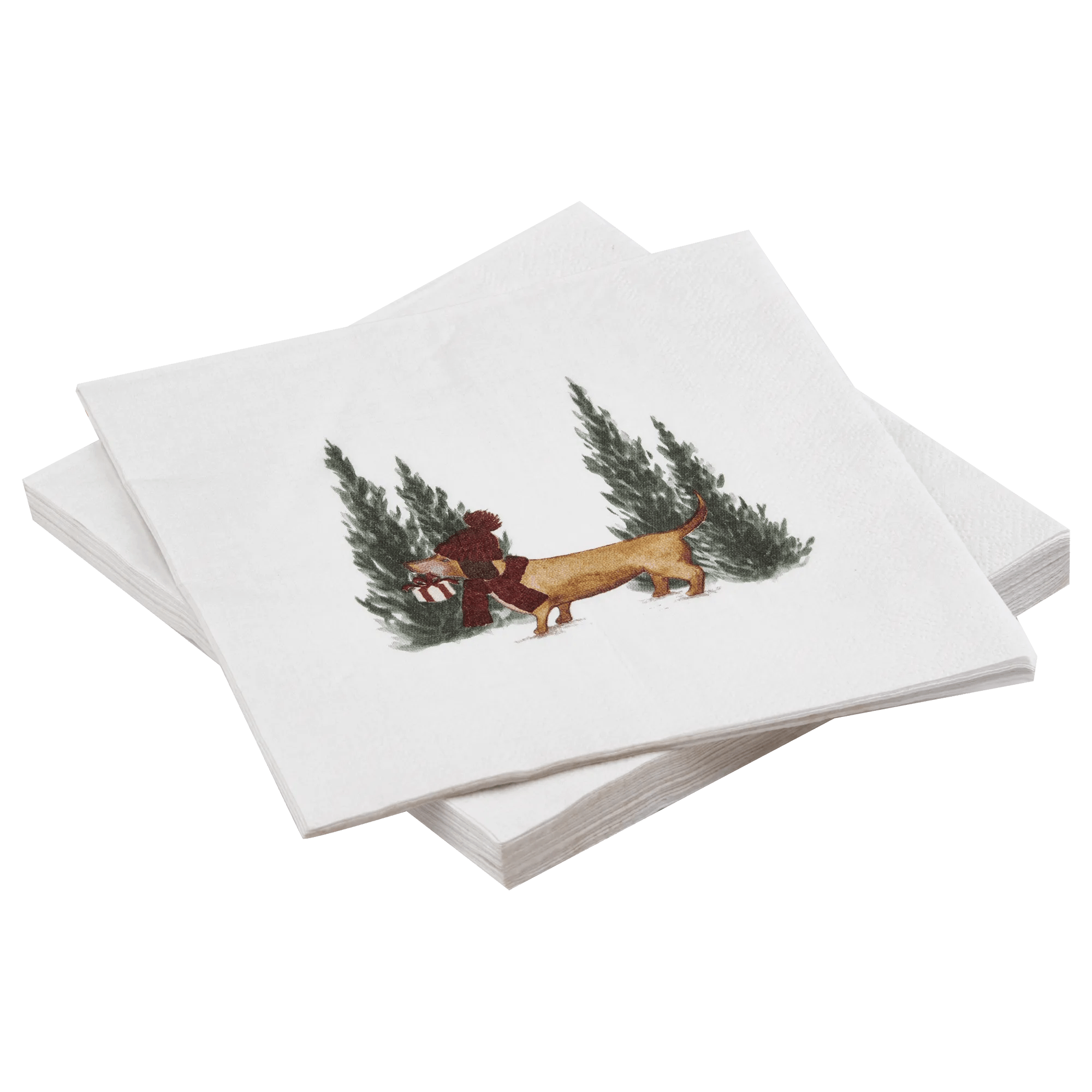 Set of 20 Holiday Dog Napkins