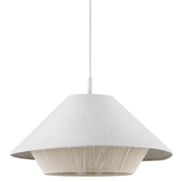 Lampe de plafond en lin et corde