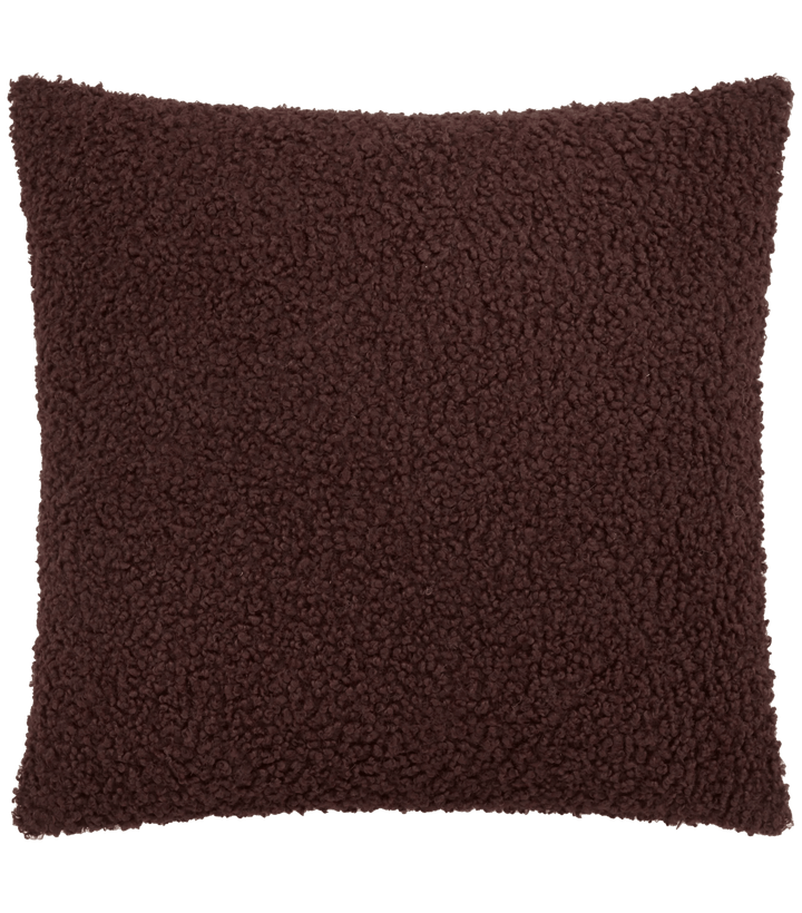 Brown Doodle Boucle Decorative Throw Pillow
