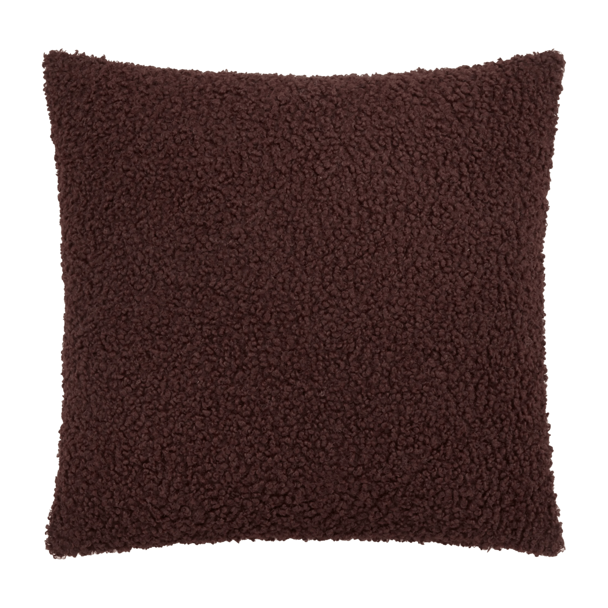 Brown Doodle Boucle Decorative Throw Pillow