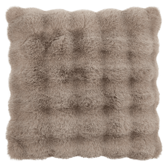 Coussin décoratif en fausse fourrure effet bulles