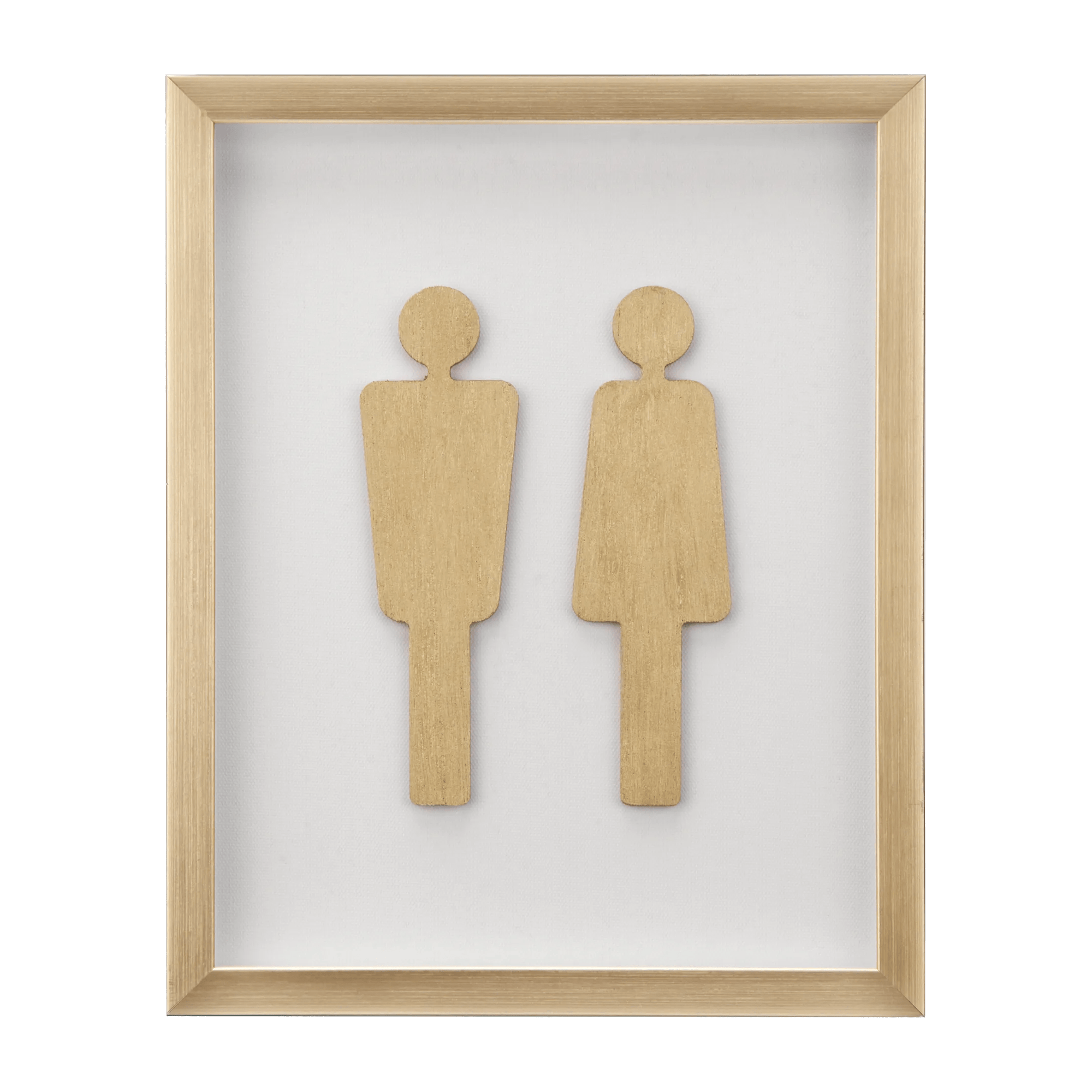 Man & Woman Silhouette Gold Wall Art