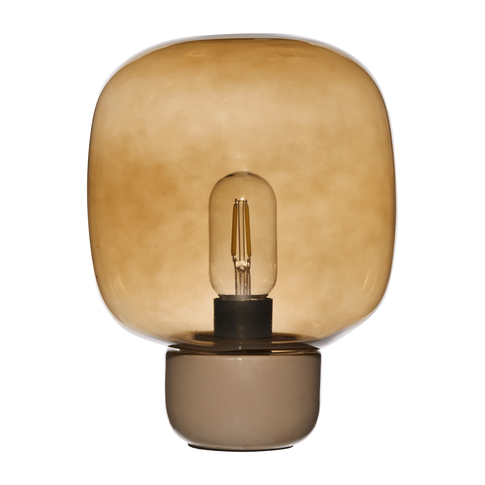 Lampe de table en verre et en céramique