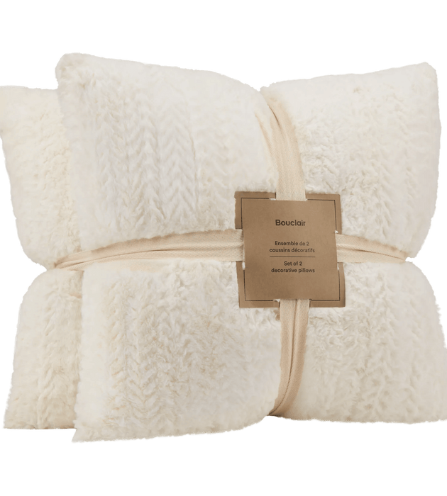 Ensemble de 2 coussins décoratifs Ellyn Blanc Cassé