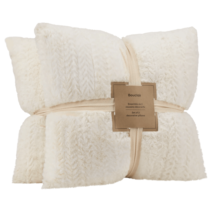 Ensemble de 2 coussins décoratifs Ellyn blanc cassé