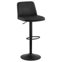 Tabouret en similicuir et en métal noir