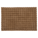 Tapis en fausse fourrure en forme de bulle brun