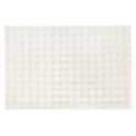 Tapis en fausse fourrure en forme de bulle crème