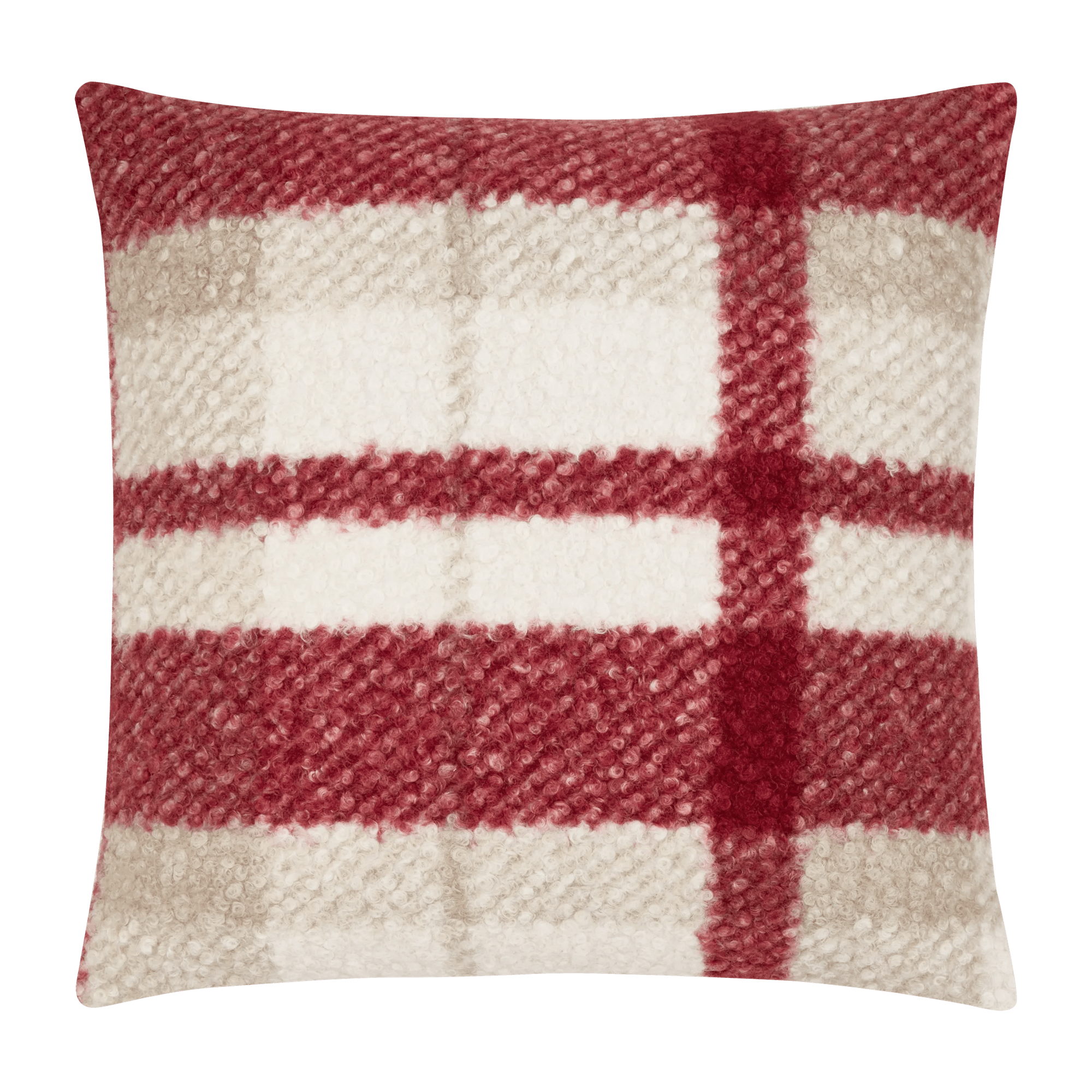 Coussin décoratif à carreaux Hubert