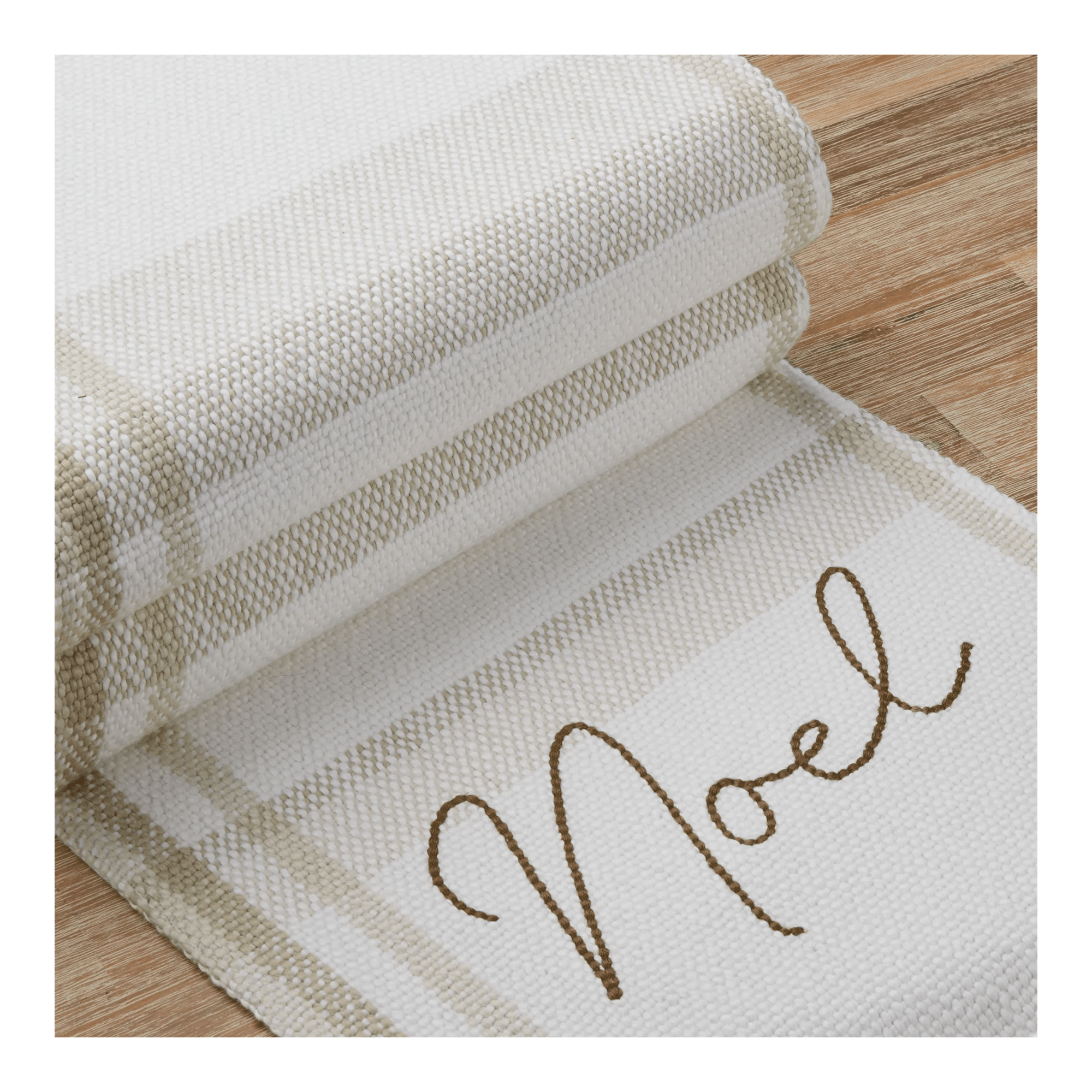 Chemin de table de Noël à carreaux