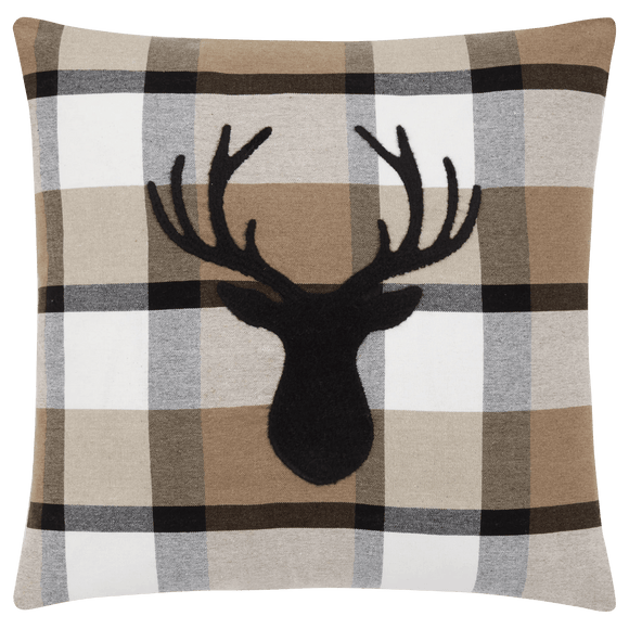 Housse de coussin en bois de cerf Eika