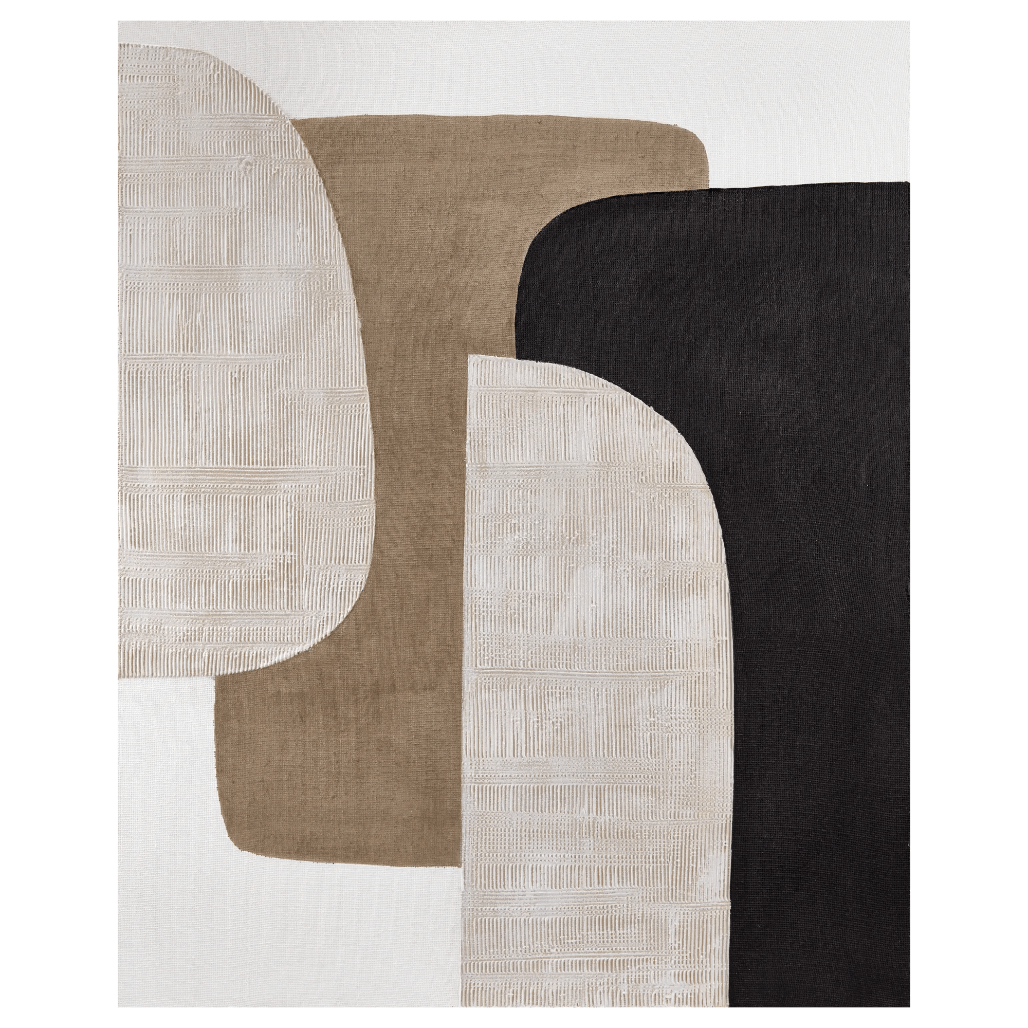 Neutral Color Block Oil Painting – Bouclair