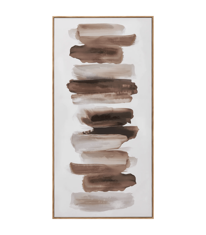 Brown Strokes Framed Art