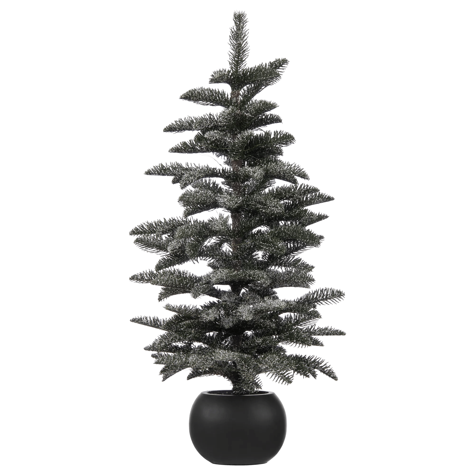 Arbre enneigé à DEL dans un pot en céramique