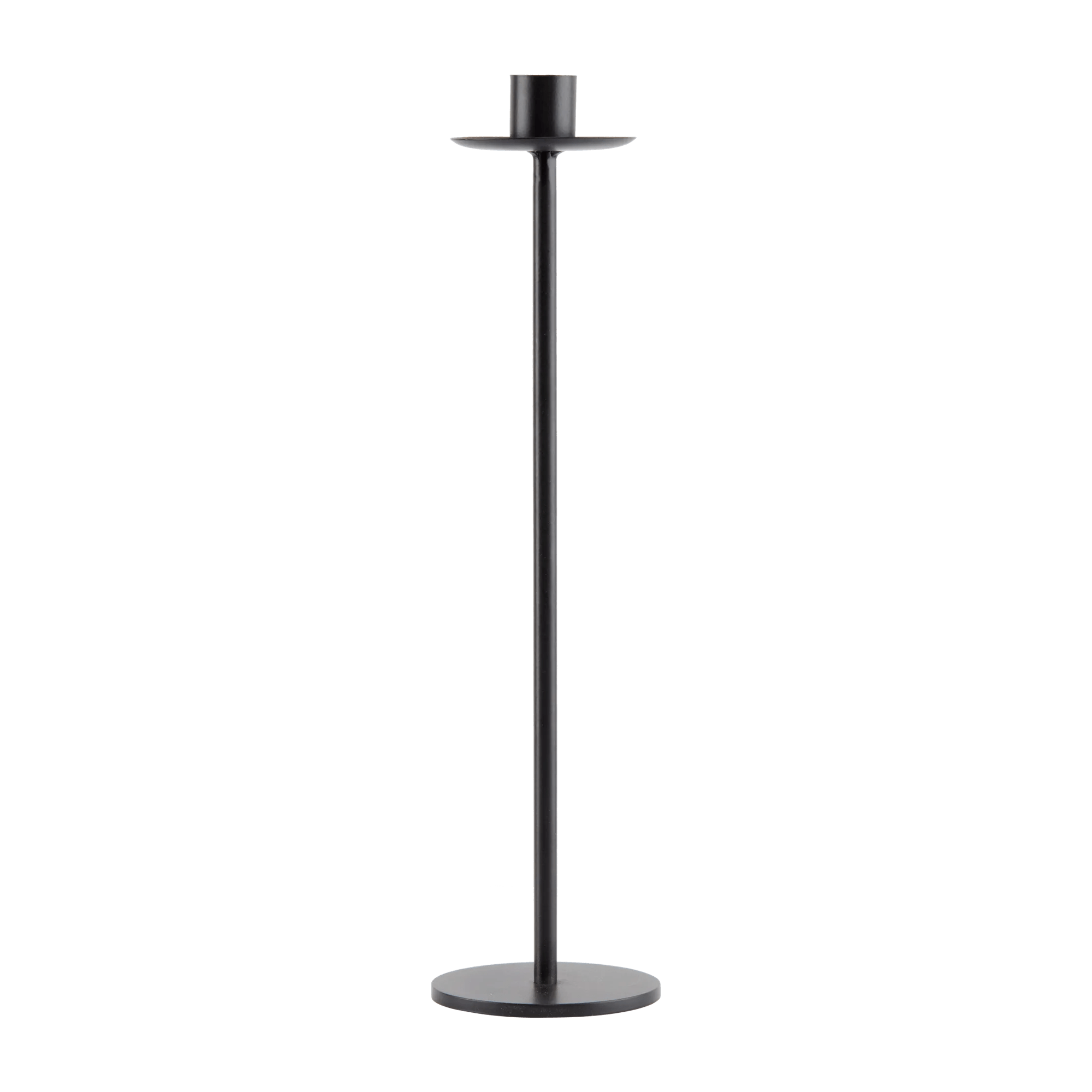 Tall Black Iron Taper Candle Holder
