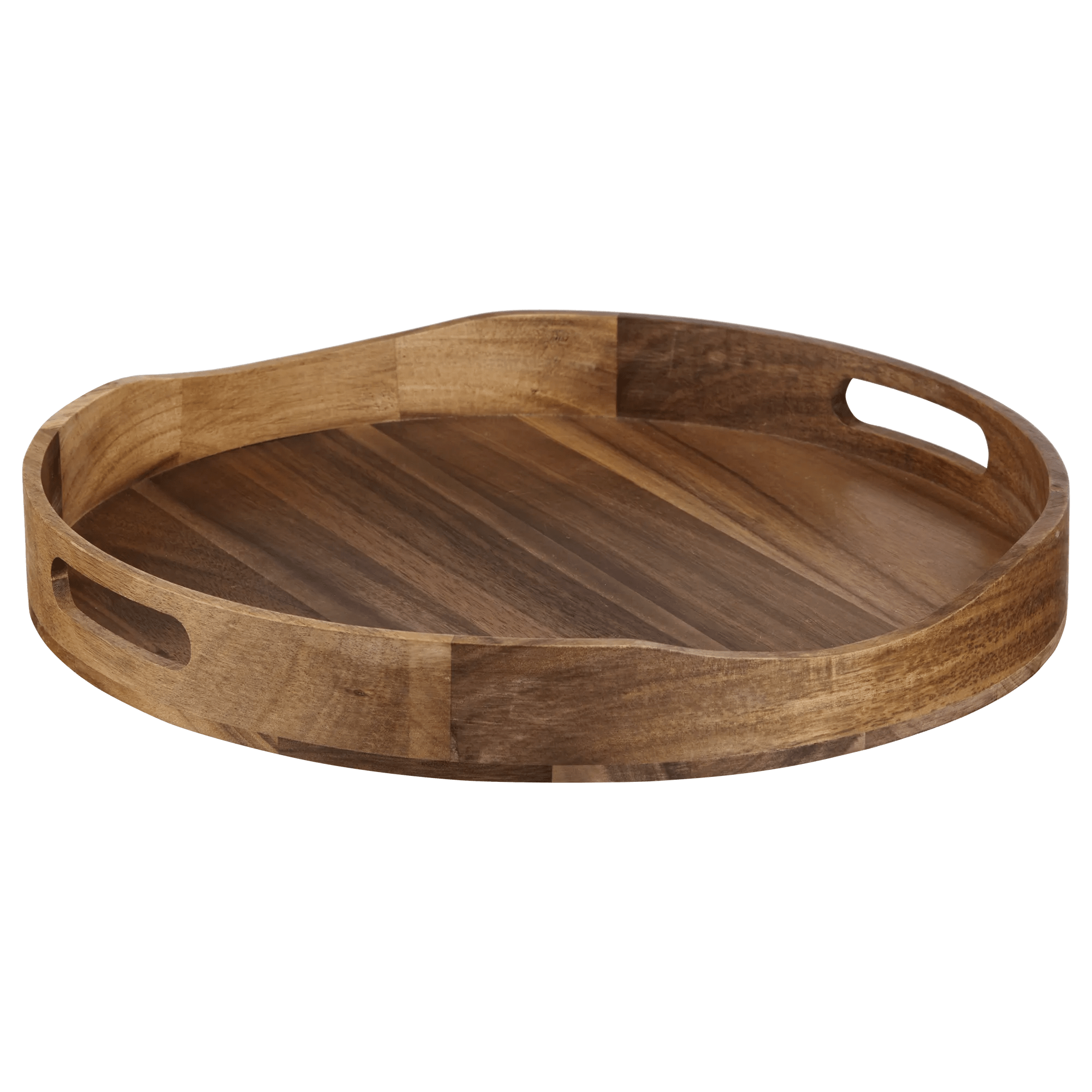 Plateau rond en bois d'acacia