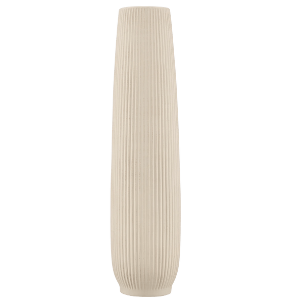 Ribbed Ceramic Floor Vase