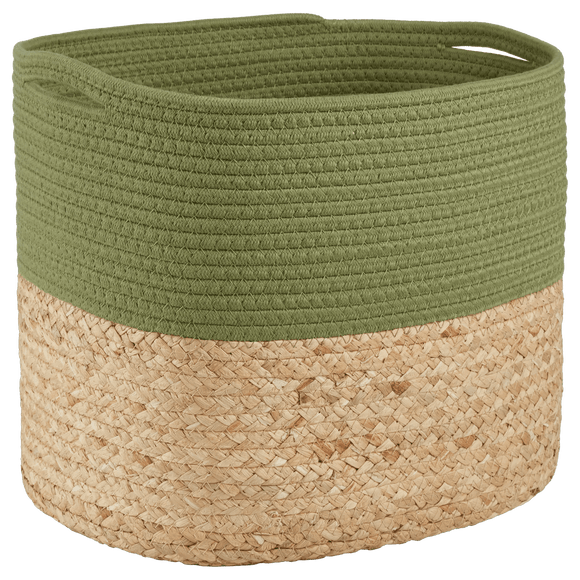 Panier en corde verte
