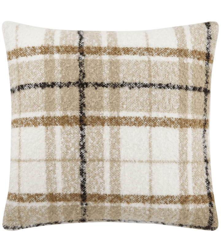 Coussin décoratif à carreaux Elsy