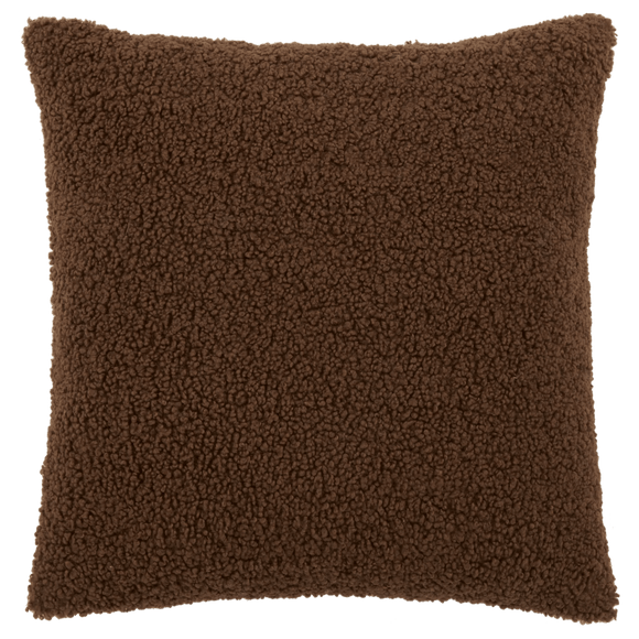 Brown Doodle Boucle Decorative Throw Pillow