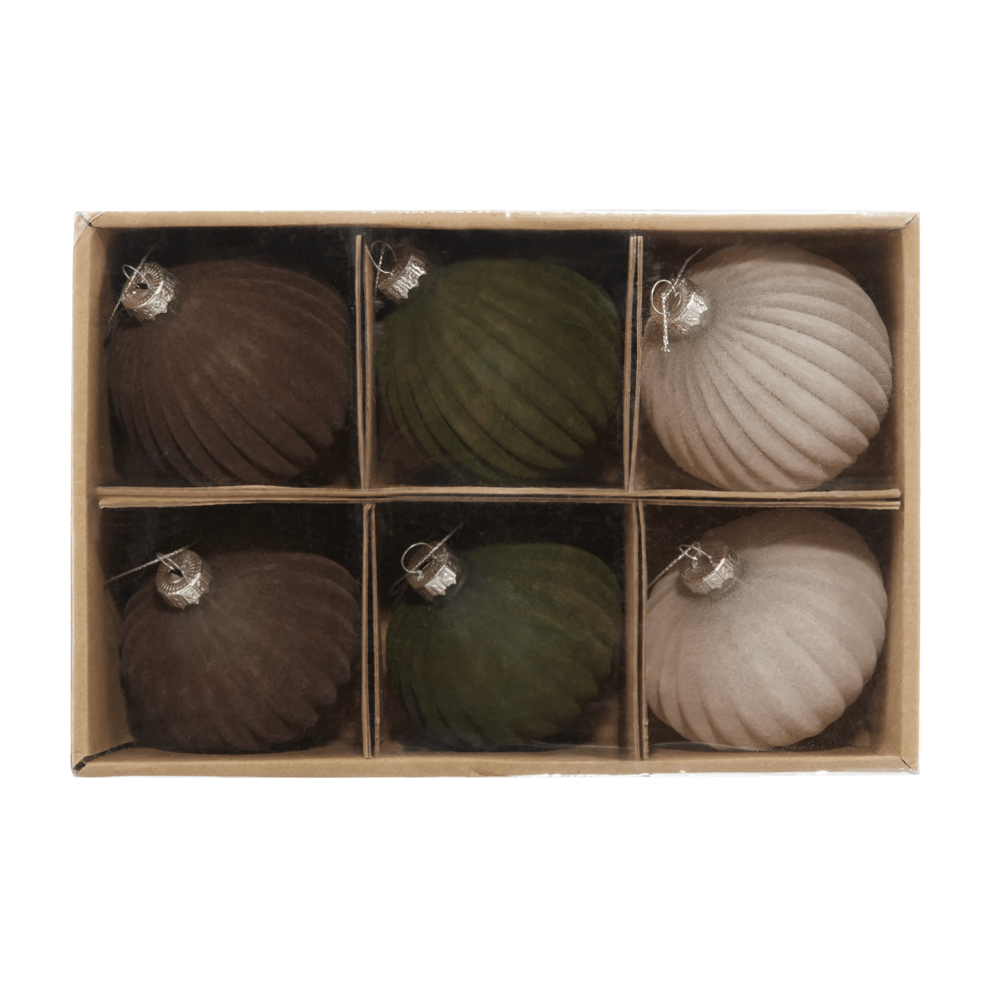 Set of 6 Velvet Ornaments