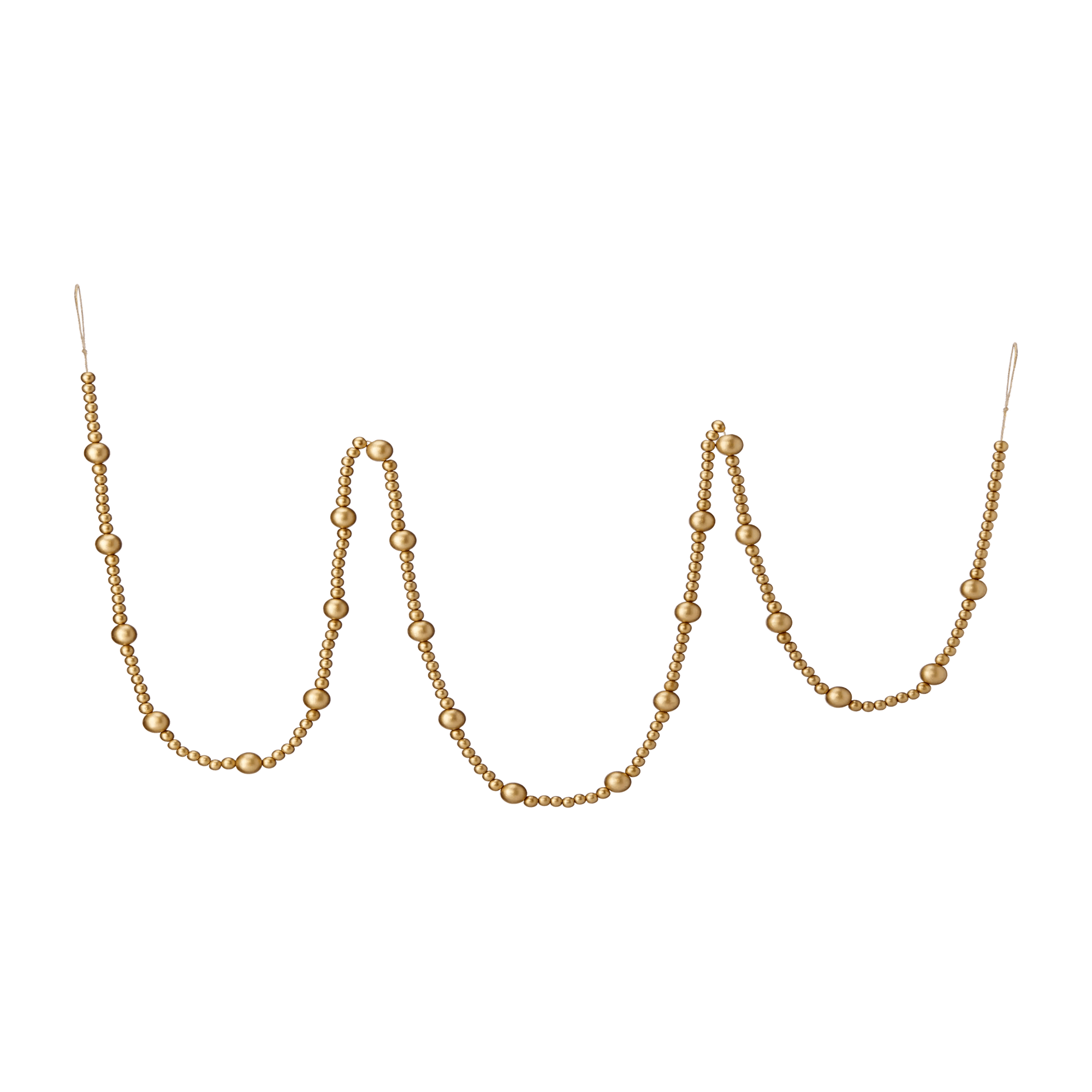 Guirlande de perles en bois doré