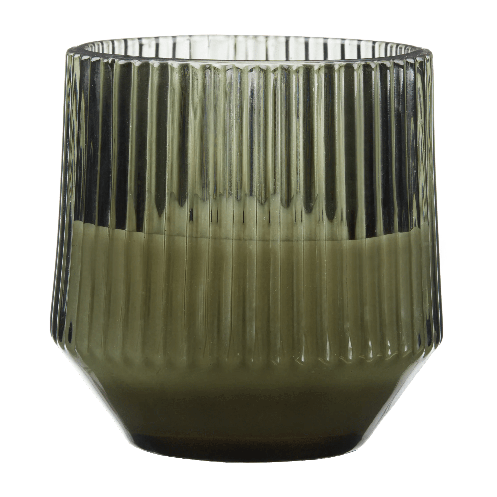 Ribbed Glass LED Candle