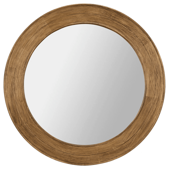 Miroir rond en pin